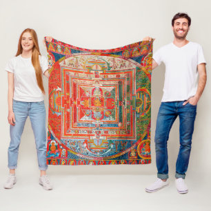 Mandala Cosmic Diagram voor Meditation Fleece Deken