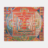 Mandala Cosmic Diagram voor Meditation Fleece Deken (Voorkant (Horizontaal))