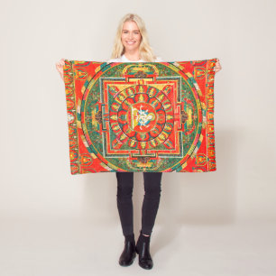 Mandala Cosmic Diagram voor Meditation Fleece Deken