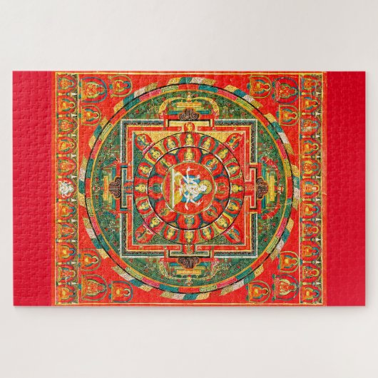 Mandala Cosmic Diagram voor Meditation Legpuzzel (Horizontaal)