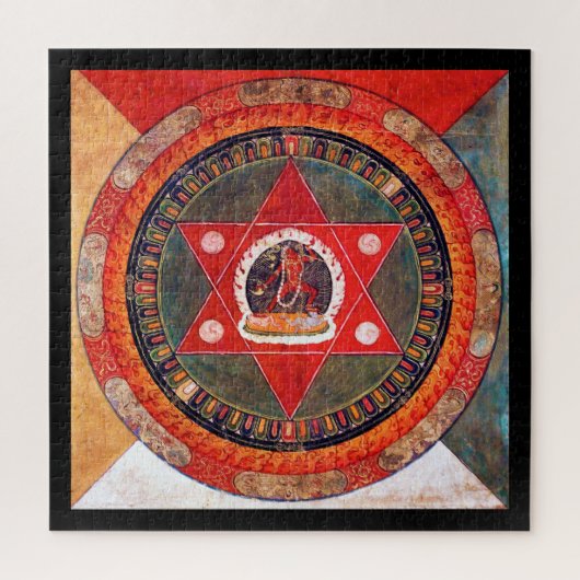 Mandala Cosmic Diagram voor Meditation Legpuzzel (Verticaal)