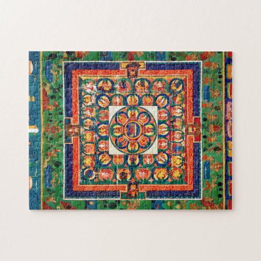 Mandala Cosmic Diagram voor Meditation Legpuzzel (Horizontaal)