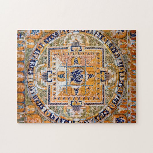 Mandala Cosmic Diagram voor Meditation Legpuzzel (Horizontaal)