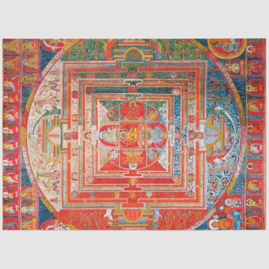 Mandala Cosmic Diagram voor Meditation Tissuepapier (Voorkant)