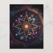 Mandala Cosmic Visionary Art Briefkaart (Voorkant)
