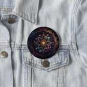 Mandala Cosmic Visionary Art Button (In situ)