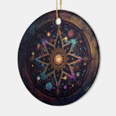 Mandala Cosmic Visionary Art Ceramic Ornament (Links)