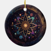 Mandala Cosmic Visionary Art Ceramic Ornament (Achterkant)