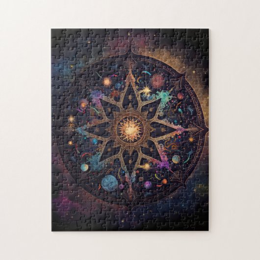 Mandala Cosmic Visionary Art Jigzaag Puzzle Legpuzzel (Verticaal)