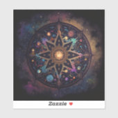 Mandala Cosmic Visionary Art Sticker (Vel)