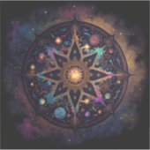 Mandala Cosmic Visionary Art Sticker (Voorkant)