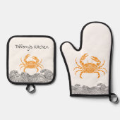 Mandala Crab Ovenwant & Pannenlap Set (Voorkant)