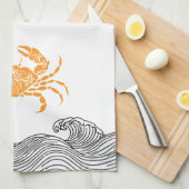 Mandala Crab Theedoek (Quarter Fold)