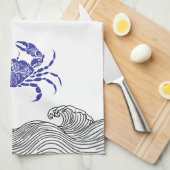 Mandala Crab Theedoek (Quarter Fold)