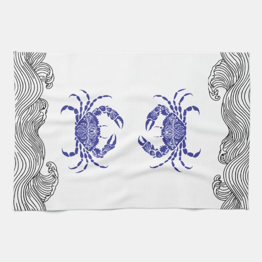 Mandala Crab Theedoek (Horizontaal)