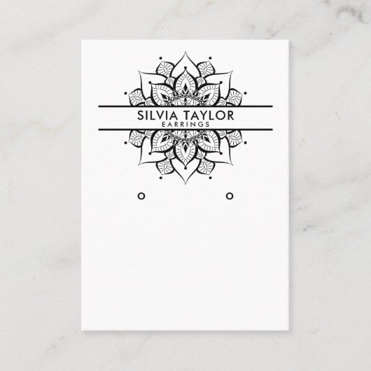 Mandala craft paper Earning display card Visitekaartje (Voorkant)