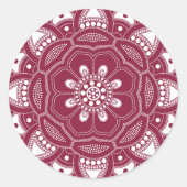 Mandala Creatie, alle punten voor één 8 Ronde Sticker (Voorkant)