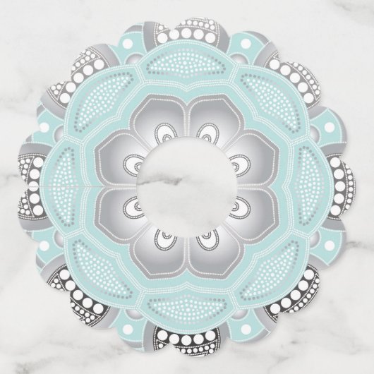 Mandala Creation, alle punten voor één 1 Wijnglaslabel (Voorkant)