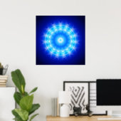 Mandala Crystalline Light 1 Poster (Thuiskantoor)
