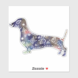 Mandala Dachshund Sticker