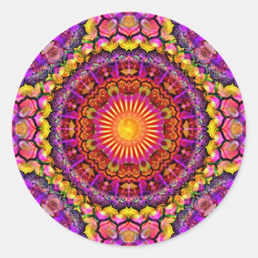 Mandala ~ Dagelijkse focus 2.13.2020 Ronde Sticker (Voorkant)