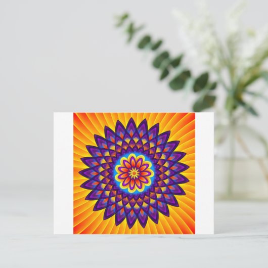 Mandala Dahlia Briefkaart (Staand voorkant)