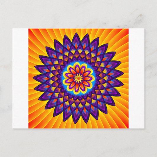 Mandala Dahlia Briefkaart (Voorkant)