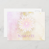 *~* Mandala Dahlia Pastel Lavender Peach AP2 Briefkaart (Voorkant / Achterkant)