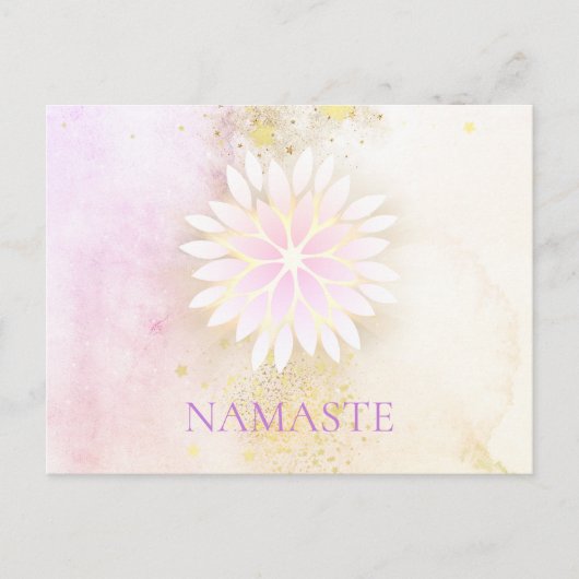 *~* Mandala Dahlia Pastel Lavender Peach AP2 Briefkaart (Voorkant)
