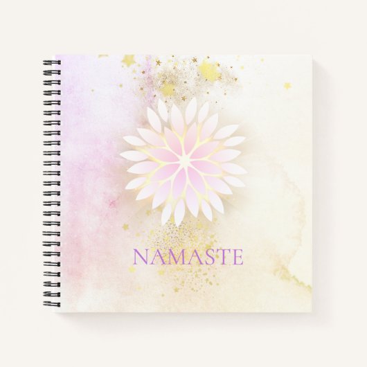 *~* Mandala Dahlia Pastel Lavender Peach AP2 Notitieboek (Voorkant)
