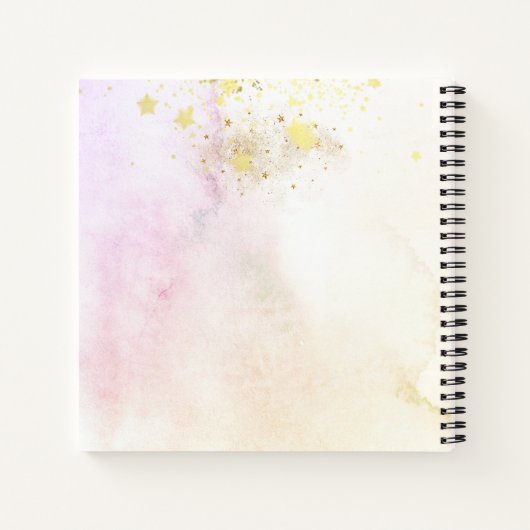 *~* Mandala Dahlia Pastel Lavender Peach AP2 Notitieboek (Achterkant)