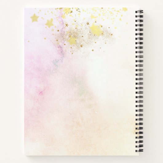 *~* Mandala Dahlia Pastel Lavender Peach AP2 Notitieboek (Achterkant)