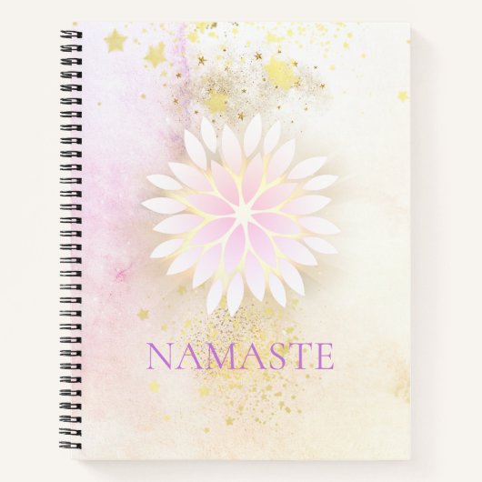 *~* Mandala Dahlia Pastel Lavender Peach AP2 Notitieboek (Voorkant)