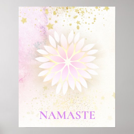 *~* Mandala Dahlia Pastel Lavender Peach AP2 Poster (Voorkant)
