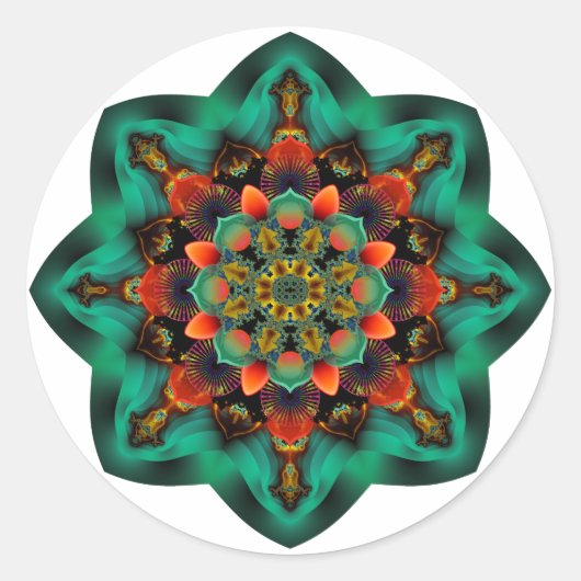 Mandala ~ Daily Focus 10.12.2020 B Ronde Sticker (Voorkant)
