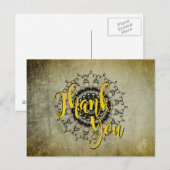 Mandala Damask Hartelijk dank Yoga Meditation Heal Briefkaart (Voorkant / Achterkant)