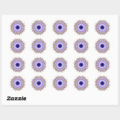Mandala Damask Lotus Bloemkunst Ronde Sticker (Vel)