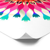 Mandala Damask Lotus Flower Art Elegant Poster (Hoek)
