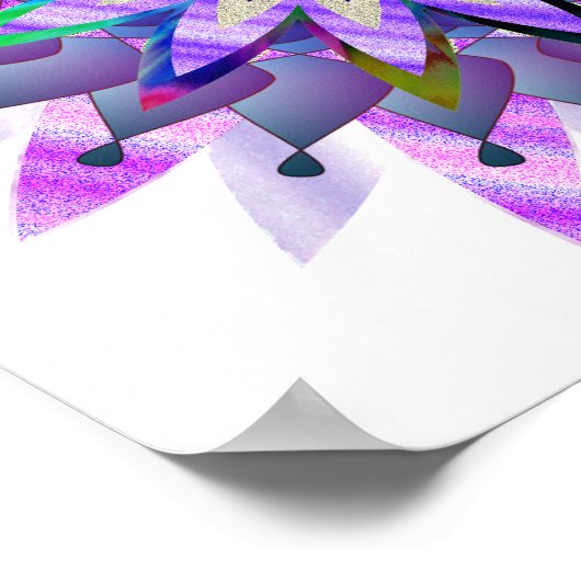 Mandala Damask Lotus Flower Art Elegant Poster (Hoek)