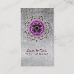 Mandala Damask Lotus Flower Meditation Holistic Visitekaartje