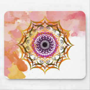 Mandala Damask Waterverf Yoga Art Elegant Muismat