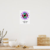 Mandala Damask Welkom Lotus Flower Art Elegant Poster (Keuken)