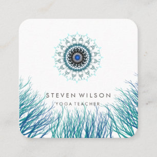 Mandala Damask Yoga Holistic Meditation Massage Sq Vierkante Visitekaartje