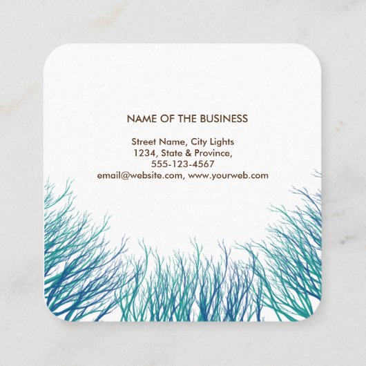 Mandala Damask Yoga Holistic Meditation Massage Sq Vierkante Visitekaartje (Achterkant)