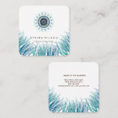 Mandala Damask Yoga Holistic Meditation Massage Sq Vierkante Visitekaartje (Voorkant / Achterkant)