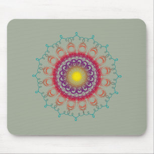 Mandala Damask Yoga Meditation Holistic Muismat