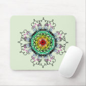 Mandala Damask Yoga Meditation Holistic Muismat (Met muis)