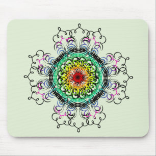 Mandala Damask Yoga Meditation Holistic Muismat