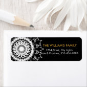 Mandala Damask Yoga Meditation Return Labels (Insitu)