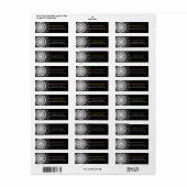 Mandala Damask Yoga Meditation Return Labels (Full Sheet)